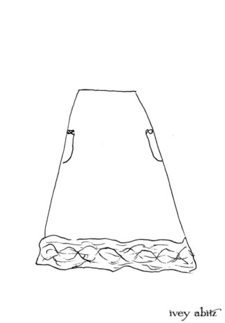Mewland Skirt Drawing by Ivey Abitz